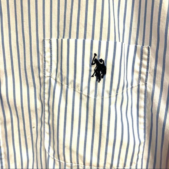 US Polo light blue and white striped top.  Sz XXL - Picture 3 of 5